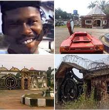 eze ego Collage of architectural structures and a red sports car