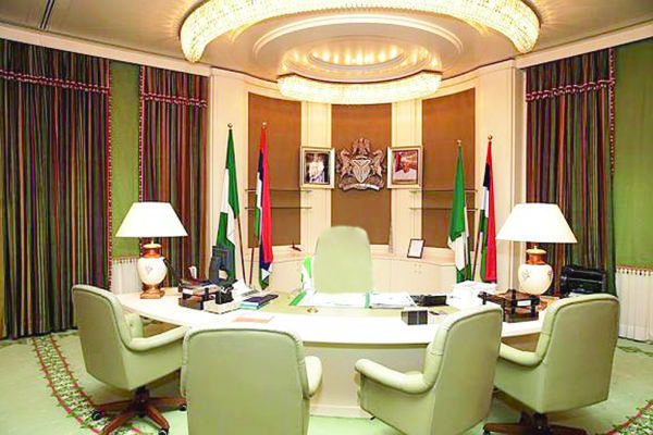 A close-up view of the inner section of the Presidential Villa in Abuja